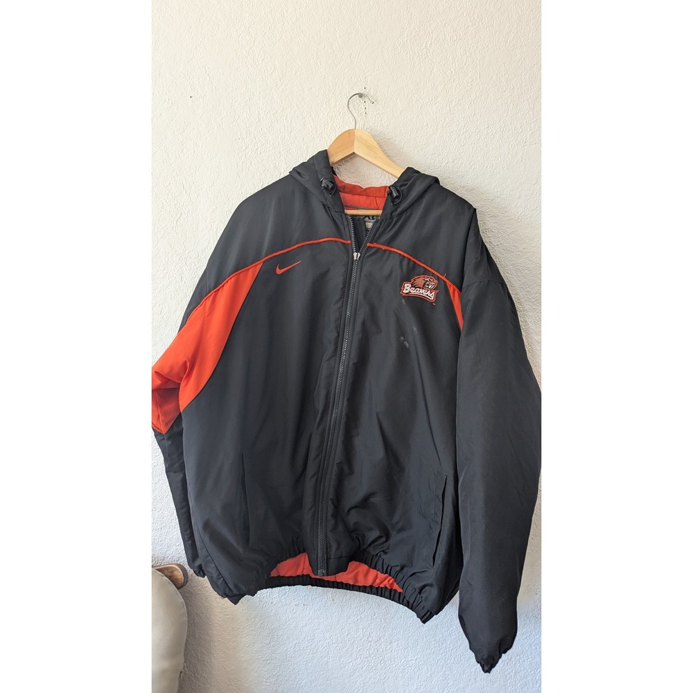 Nike Team Oregon State Beavers Windbreaker Jacket Black Orange XL FA03-BLM
